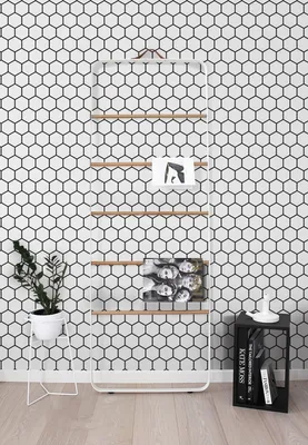 Produktbild von Coloray Fototapete 290x290 cm Vlies-Fototapete - Utensilienwaben-geometrisches Sechseck