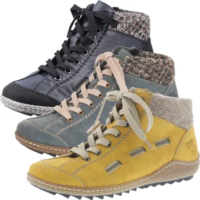 Produktbild von Rieker Damen Schnürboots Stiefeletten Schnürsenkel L7543, Größe:42 EU, Farbe:Gelb