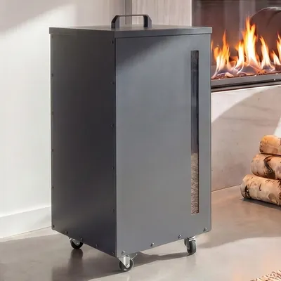 Image de Conteneur à granulés HWC-Q30, bac à granulés, boîte de rangement pour, par exemple, nourriture pour animaux, fenêtre transparente, roulettes, dimensions : 86 x 36 x 36 cm, couleur : anthracite