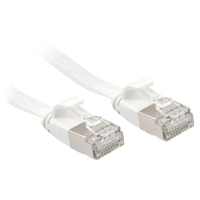 Produktbild von LINDY Patchkabel Cat6A U/FTP Flachband weiß 5.00m