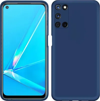 Produktbild von OPPO A92 Hülle, LaimTop Flüssig Silikon Soft Gummi Schutzhülle für OPPO A92 Blau