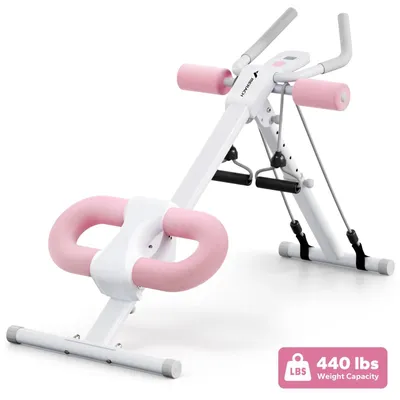 Produktbild von Bauchtrainer - Modell 2314W - Verstellbar - Klappbar - Mit Knieschutz - ABS-Kunststoff - Bis 200 kg - Lavendel