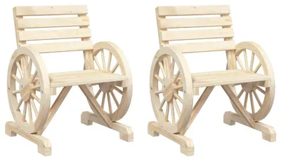 Immagine prodotto di Sedie da giardino 2 pezzi 58x58x78,5 cm in legno massiccio di abete