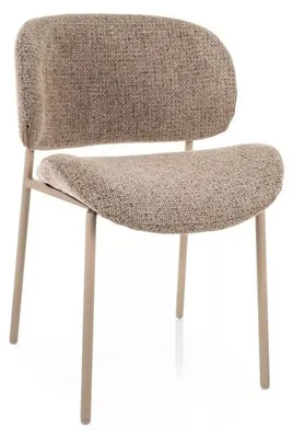 Image de Chaise en tissu - Gamme Kiso - Taupe - Piètement taupe