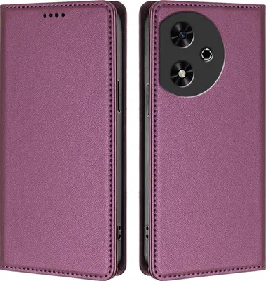 Image de Étui en cuir pour Honor Play50, étui à rabat magnétique en cuirPolyuréthaneavec support, violet