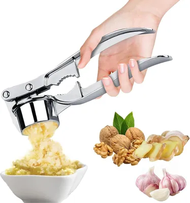 Obrázok produktu pre Multifunkčný lis na cesnak - 4 v 1 - nerezová oceľ