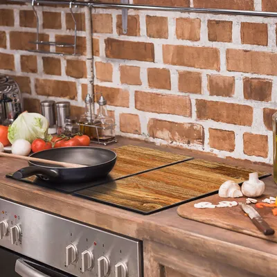 Obrázek produktu pro Ochranná skleněná deska pro kamna 2x30x52 Dřevo