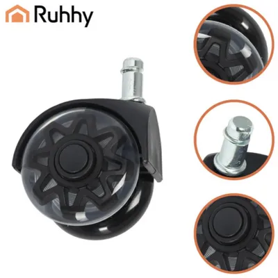 Produktbild von Ruhhy 26294 Set mit 5 Lenkrollen für Bürostühle, schwarz
