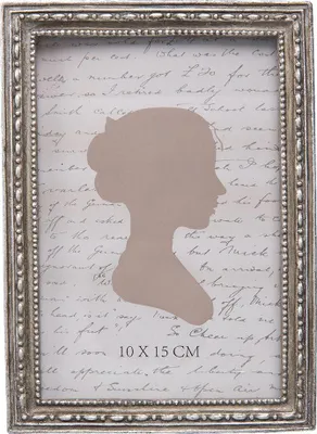 Produktbild von Clayre & Eef Bilderrahmen 10x15 cm Silberfarbig Kunststoff