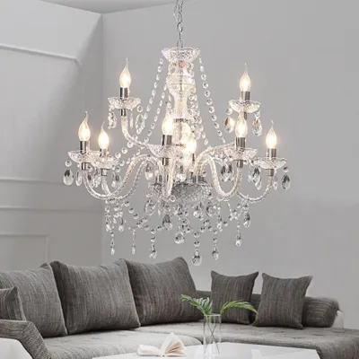 Produktbild von cagü: Märchenhafter Design Kronleuchter CHLOE Klar 9-armig 70cm x 75cm