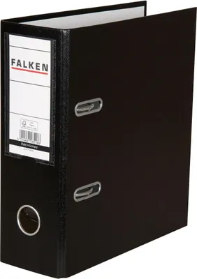 Produktbild von Falken 10x PP-Ordner A5 hoch, Rücken 80mm - Schwarz - 11285616F
