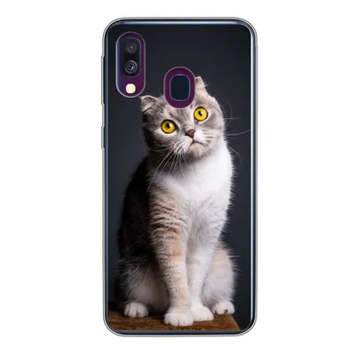 Produktbild von MuchoWow® Handyhülle Schutzhülle Hülle für Samsung Galaxy A40 Katze - Augen - Licht Silikon Softcase Handy Hülle