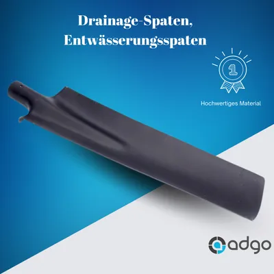 Produktbild von ADGO® Drainagespaten Spaten Bauspaten Kabelspaten Kanalspaten mit 90cm T-Griff