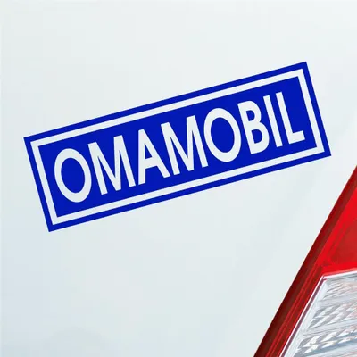 Produktbild von Auto Aufkleber Omamobil Oma Opa Enkel Familie Liebe 15x5 cm Dunkelblau Sticker Heckscheibenaufkleber