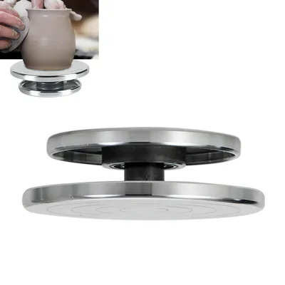 Produktbild von 15cm Doppelseitiger Drehteller,Töpferscheibe für Keramik-Ton-Skulptur-Plattform, Töpferscheibe, rotierende Werkzeuge aus Aluminiumlegierung