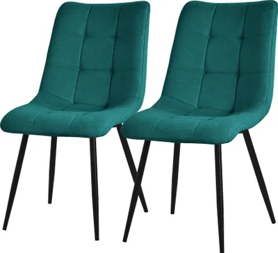 Obrázek produktu pro ML-Design sada 2 židlí do jídelny, židle do obývacího pokoje s látkovým potahem a kovovými nohami, kuchyňské židle s opěradlem