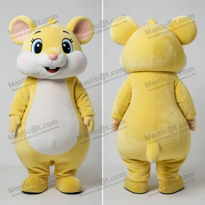 Productafbeelding van Lemming gele pluizige dormuis mascotte MASTICOT