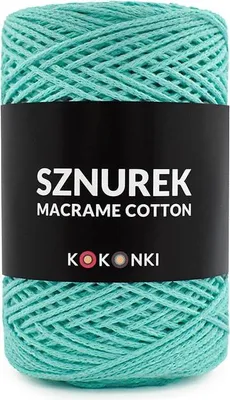 Zdjęcie produktu dla Sznurek Macrame Bawełna by KOKONKI 2mm / rolka 200m / 267 ciemna mięta
