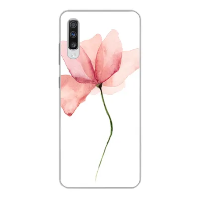Produktbild von MuchoWow® Handyhülle Schutzhülle Hülle für Samsung Galaxy A70 Blumen - Aquarell - Rosa Silikon Softcase Handy Hülle - Schutzhaube