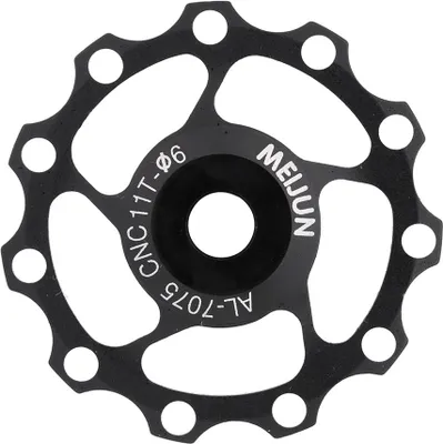 Produktbild von Black 11t Mountainbike Aluminium Jockeyrad Heckummeur Riemenscheibe (schwarz, 11t)