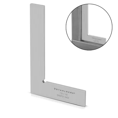 Obrázek produktu pro STAHLWERK Plochý úhelník 90° 150 x 100 mm DIN 875/1 z nerezové oceli
