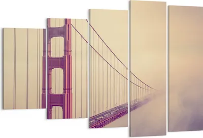 Produktbild von Bild auf Leinwand - Leinwandbild - Brücke Autobahn Infrastruktur - 150x100cm - Wand Bild - Wanddeko - Leinwanddruck - Bilder - Kunstdruck - Leinwand bilder - Wandkunst - EG150x100-3071