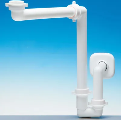 Produktbild von Raumspar-Siphon Bad, 32-40mm, weiß