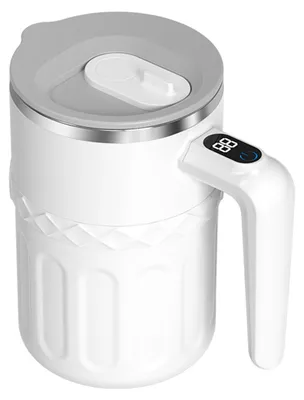 Produktbild von Automatischer Rührbecher mit Temperaturanzeige, elektrischer Kaffeebecher, doppelwandiger Isolierbecher für Kaffee und Proteinshakes