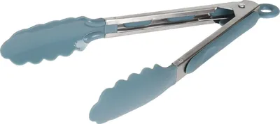 Produktbild von BURI Anrichtezange 27cm Servierzange Nudelzange Küchenzange Salatgreifer Grillzange, Farbe:blau