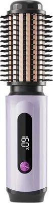 Image de INF Brosse Chauffante Rechargeable 2-en-1 : Lissage et Boucles Sans Fil Violet