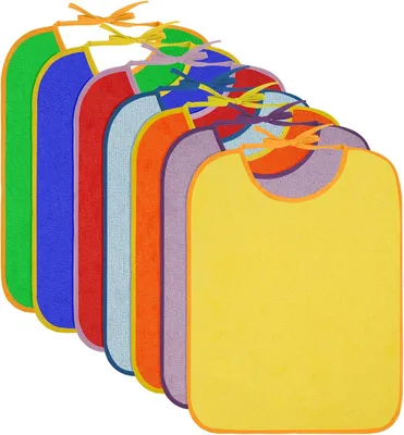 Produktbild von Baby Lätzchen 7 Stück, Wasserdicht, U-Form, Verstellbarer Verschluss, Waschbar, Für Kleinkinder und Kinder