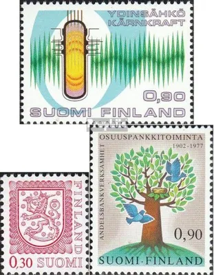 Produktbild von Briefmarken Finnland 1977 Mi 806,807I,809 (kompl.Ausg.) postfrisch Atomenergie