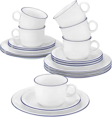 Productafbeelding van Seltmann Weiden koffieservies, 18-delig, compact, kleur: blauwrand, artikelnummer: 001.718893