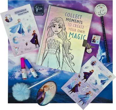 Produktbild von Disney Frozen Tagebuch-Set mit Glitzer und Zubehör – Perfekt für Kinder