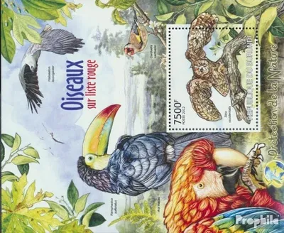 Produktbild von Briefmarken Burundi 2012 Mi Block239 (kompl.Ausg.) postfrisch Seltene Vögel