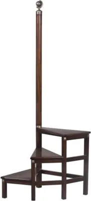 Produktbild von Casa Padrino Massivholz Bibliothekstreppe Dunkelbraun 53 x 53 x H. 163 cm - Luxus Kollektion