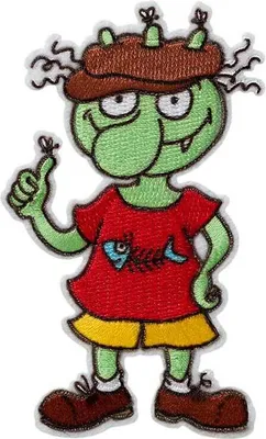 Produktbild von Olchis© Junge - Aufnäher, Bügelbild, Aufbügler, Applikationen, Patches, Flicken, Zum Aufbügeln, Größe: 4,8 x 8,0 cm