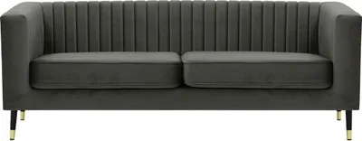 Produktbild von SLF24 - Dreisitzer-Sofa Slender - anthrazit - Velluto 19