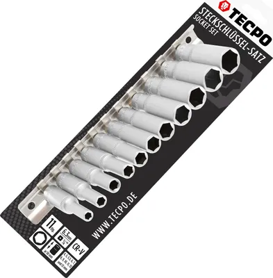 Produktbild von Steckschlüssel Satz, tief, 1/4,  4-13 mm, 11-tlg.