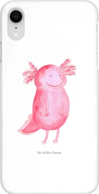 Produktbild von Mr. & Mrs. Panda Iphone XR Handyhülle Axolotl Glücklich - Weiß - Geschenk, Schwanzlurch, Handy Case, Premium Kunststoff, Lurche, gut Gelaunt, Lurch, Lebensfroh