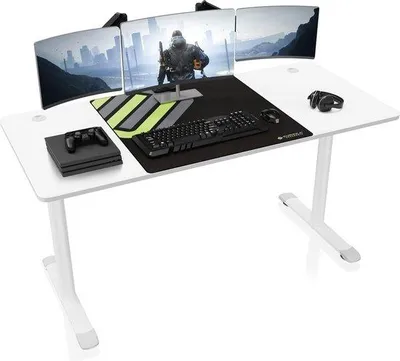 Produktbild von Famanu Schreibtisch Klein mit großem Mauspad - für Arbeitszimmer, Schlafzimmer