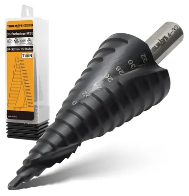 Produktbild von Stufenbohrer 4-32 mm, M35, TiAIN Beschichtung, für Metall