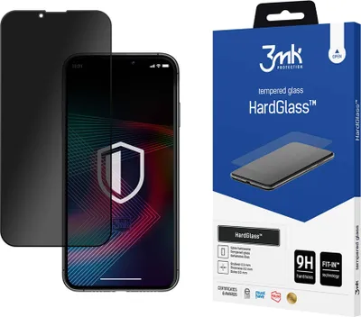 Produktbild von 3mk Display Gehärtetes Glas HardGlass Max Privacy für Apple iPhone 13/13 Pro 0,3mm 9H