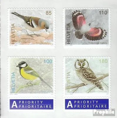 Produktbild von Briefmarken Schweiz 2007 Mi 2026-2029 Folienblatt (kompl.Ausg.) postfrisch Freimarken: Vögel