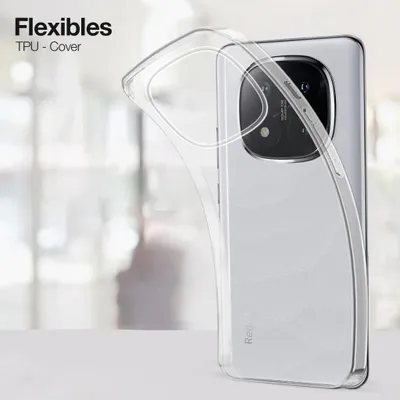Produktbild von Handyhülle für Xiaomi Redmi Note 14 Pro+ 5G Hülle Transparent Flexibel Elastisch Case Cover Backcover Schutzhülle