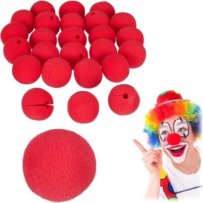 Produktbild von Rote Clownsnasen, 25-teiliges Set