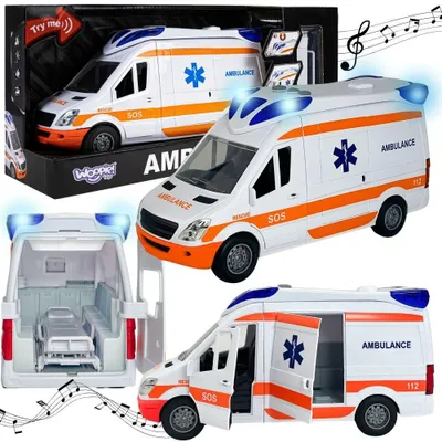 Productafbeelding van Woopie noodambulancebrancardset + geluids- en lichtsignalen