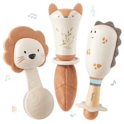 Image de Omgoods - Anneau de dentition sensoriel et hochet pour bébés