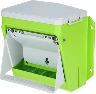 Produktbild von Futterautomat, 7,5 kg Kapazität, mit Schutzklappe, Kerbl SmartCoop, Grün