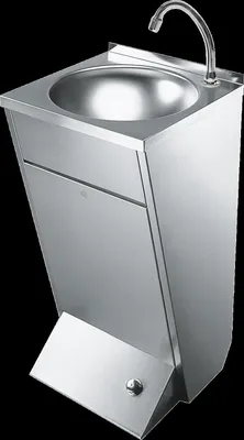 Produktbild von KWC Einzelwaschtisch, ANIMA, Edelstahl, 450x850x451 mm, Fußbetätigung